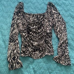 zebra print going out blouse